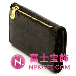 ミュウミュウ MIU MIU 三つ折り財布 財布 サイフ クロコ調/ダークブラウン 5M1097-ST-COCCO-LUX-MORO